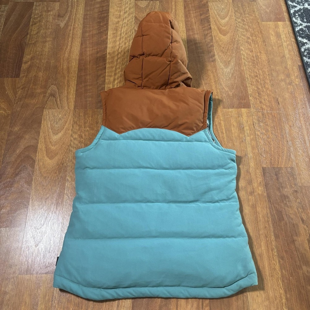 Patagonia Vest Womens Medium Blue Down Puffer Hooded Mushroom Lined STY27746 - Picture 11 of 11